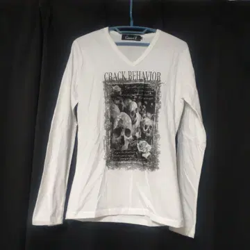 캐벌리어 V넥 스컬 롱T