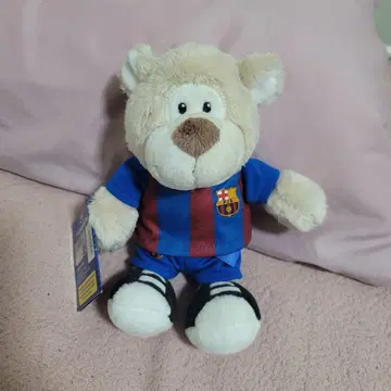FC 바르셀로나 곰 봉제 인형 테디베어 오르골