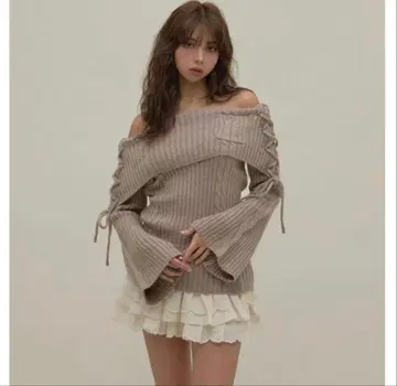 andmary Corrie lace knit set up mocha