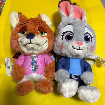 주토피아2 봉제 인형 백팩 2종 세트