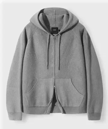 2WAY 헤비 웨이트 니트 풀 집업 후드티 가을 겨울용 두꺼운