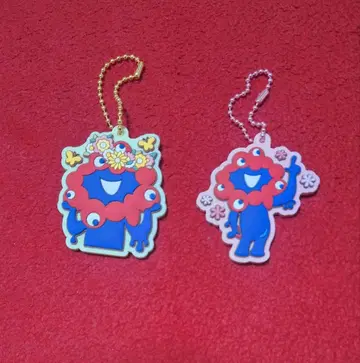 오사카 간사이 엑스포 미야쿠미야쿠 비스킷 고무 마스코트 2개 세트