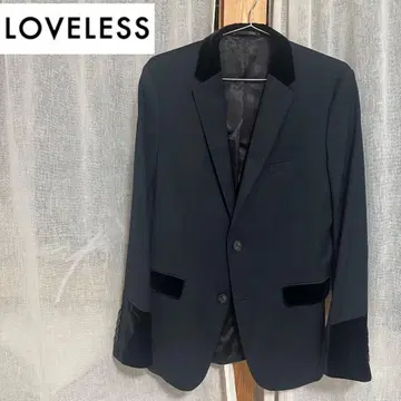 LOVELESS 러브리스 블랙 테일러드 자켓 벨벳 절개