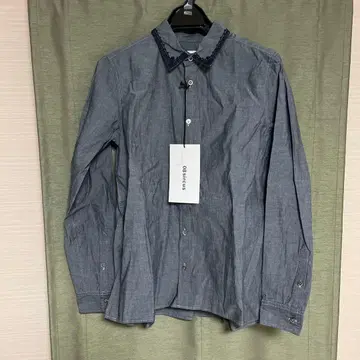 08Sircus 그레이 자수 긴팔 셔츠