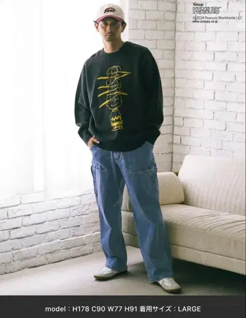 BAYFLOW 스누피 PEANUTS 니트 풀오버