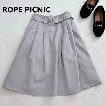 새상품급 x79 ROPE PICNIC 그레이 턱 스커트 벨트 포함 38