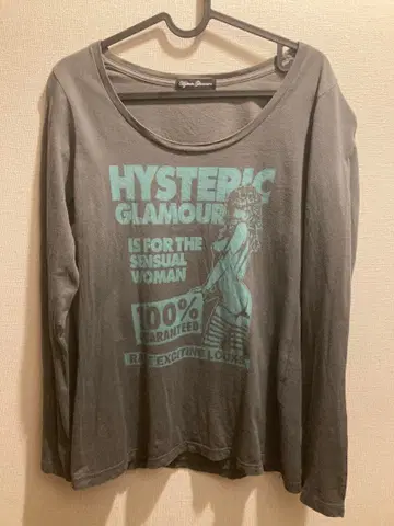 HYSTERIC GLAMOUR 그레이 긴팔 T셔츠