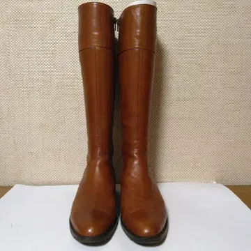 천연 가죽 롱 부츠 마리 클럽 브라운