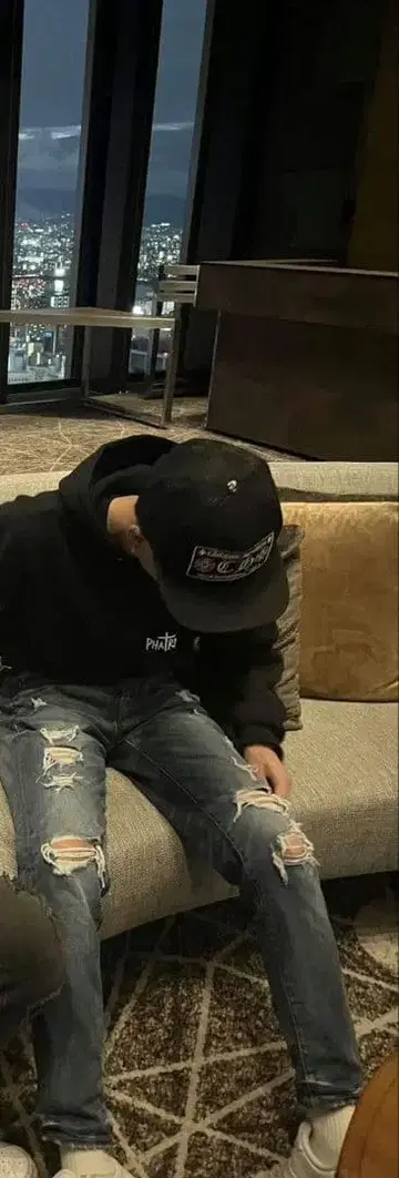 아메리칸 이글 데미지 가공 스키니 데님