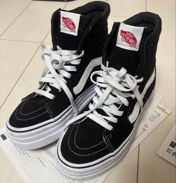 VANS 스케이트 하이 3 밑창 WHITE/BLACK