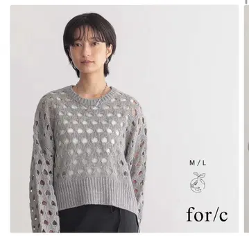 for/c 메쉬 울 니트 L 사이즈 (미사용 새상품)