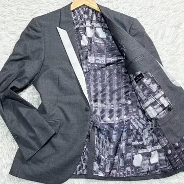 폴스미스 테일러드 자켓 L 라펠 올 패턴 턱시도 스타일