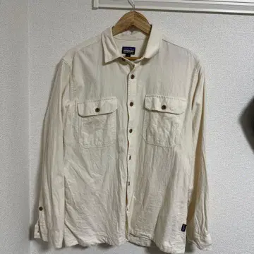 patagonia 오가닉 코튼 플란넬 셔츠 베이지