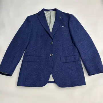 네이비 테일러드 자켓 플라워 핀 포함