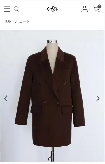 [ u-big x 아카에다 사키 ] 울 더블 페이스 자켓 코트