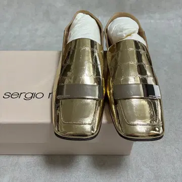 sergio rossi sr1 악어 엠보싱 슬리퍼 신발 IT36