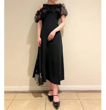 snidel 튤 볼레로 세트 머메이드 원피스 블랙 0 봄/여름