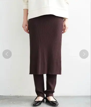 [ 새상품 ] 아메리칸 홀릭 레깅스 포함 니트 스커트 브라운