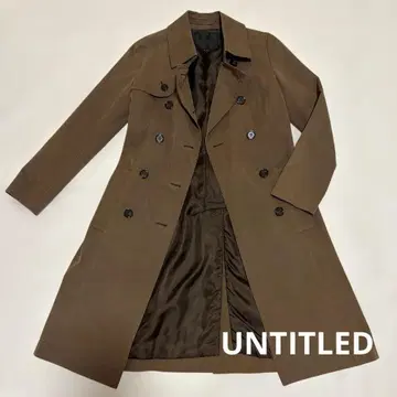 UNTITLED 트렌치코트 롱 코트 스웨이드