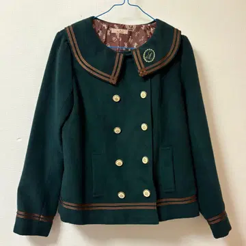 Amavel 세일러 카라 더블 브레스트 코트