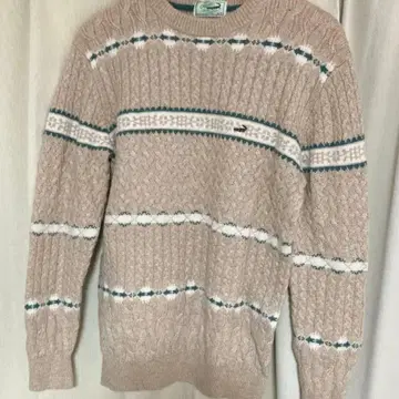 [ 새상품 ] Crocodile 베이지 케이블 니트 스웨터 M