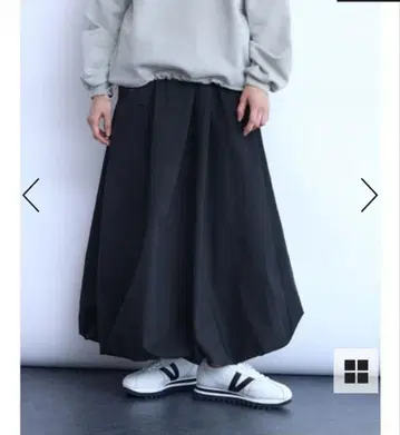 LASUD 메쉬 파우치 포함 벌룬 스커트