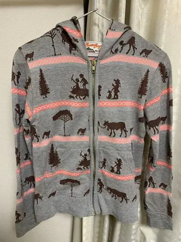 BeamsBoy 동물 프린트 집업 후디