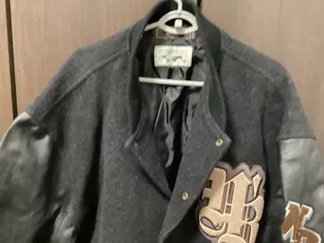 남성용 바시티 자켓 오버사이즈