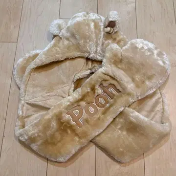 디즈니 푸우 머플러 팬캡 후드 장갑