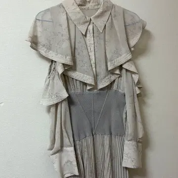 snidel 허리 리브 셔츠 원피스