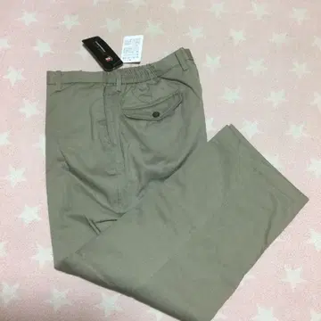 남성용 새상품 카키 슬랙스 밴딩