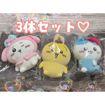 치이카와 산리오 캐릭터즈 봉제 인형 S 3개 세트