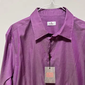 ETRO 퍼플 스트라이프 긴팔 셔츠 택 포함 42 사이즈