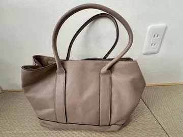 카슈카슈 베이지 토트백 합성 피혁