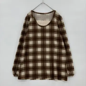 체크 무늬 긴팔 상의