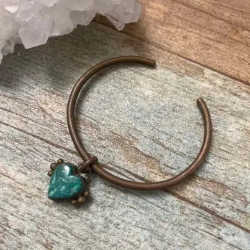 mau jewelry 하트 뱅글 터콰이즈 놋쇠