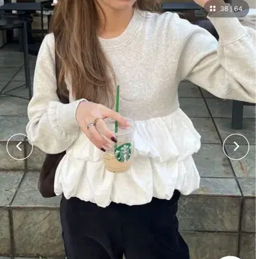 미사용 새상품 CAPRICIEUX LE'MAGE 벌룬 티어드 풀오버