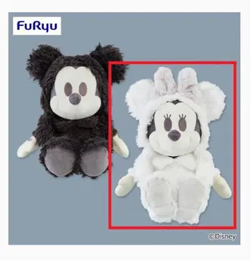 데코콜레 블랙 & 화이트 후드 BIG 봉제 인형 미니