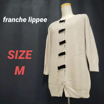 franche lippee 프랑슈리페 니트 가디건 리본 M