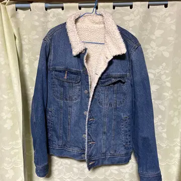 쉘파 카라 부착 데님 자켓