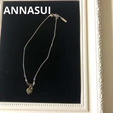 정품 ANNA SUI 앤티크 하트 모양 참 목걸이 2way