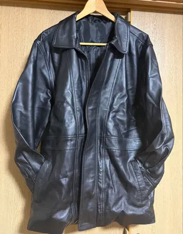 마린상사 양가죽 램 가죽 코트 남성용 M-L 사이즈 블랙