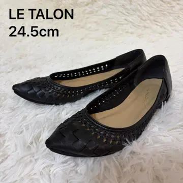 LE TALON 포인트 메쉬 플랫 블랙 24.5cm