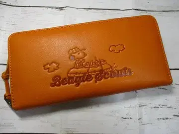 새상품 지갑 여성용 장지갑 스누피 라운드 천연 가죽 귀여운 디자인 OR