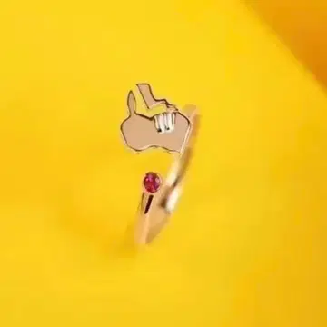 피카츄 반지 핑크 골드 포켓몬 반지