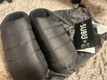 새상품 SUBU 겨울용 샌들 블랙 수납 봉투 포함