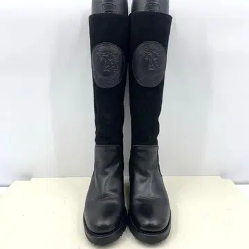 VERSUS 사이즈 표기 [36] 23cm 정도 블랙 스웨이드 롱 부츠