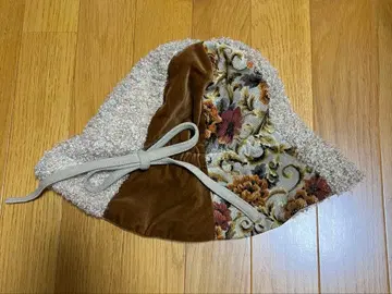 [ 미사용 새상품 ] CA4LA 튤립햇 패치워크 베이지