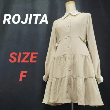 ROJITA 로지타 원피스 레이스 칼라 프릴 티어드