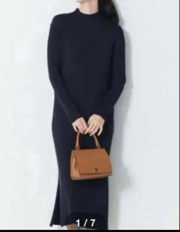 빅 사이즈! 택 포함 새상품 23구 실크 코튼 리브 니트 원피스 44